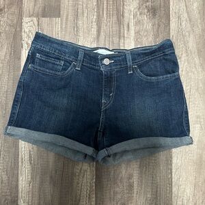 Levi's Dark Blue Jean Shorts‎